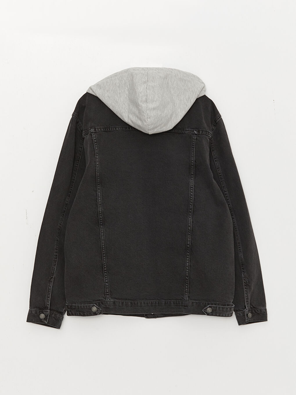 Veste en Jean à Capuche pour Hommes Coupe Régulière-6