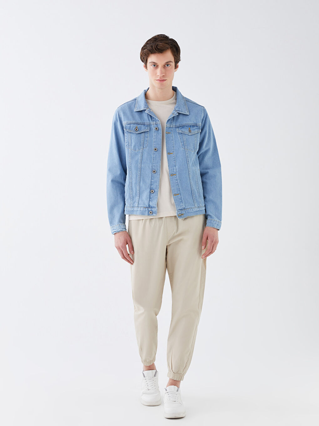 جاكيت جينز رجالي بقصة عادية-2