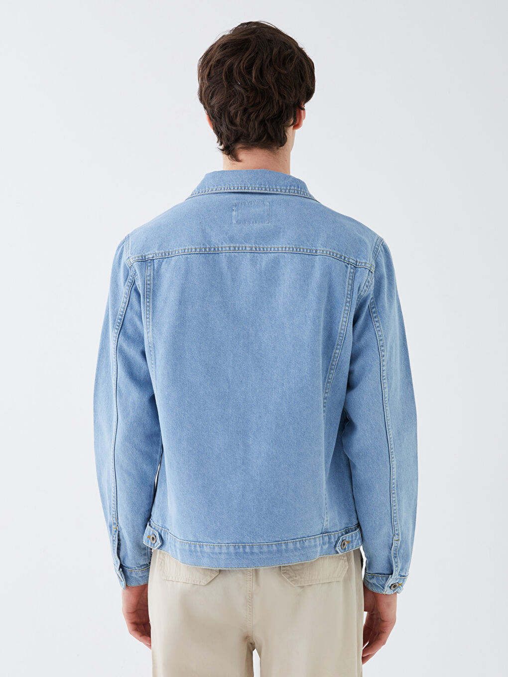 جاكيت جينز رجالي بقصة عادية-4