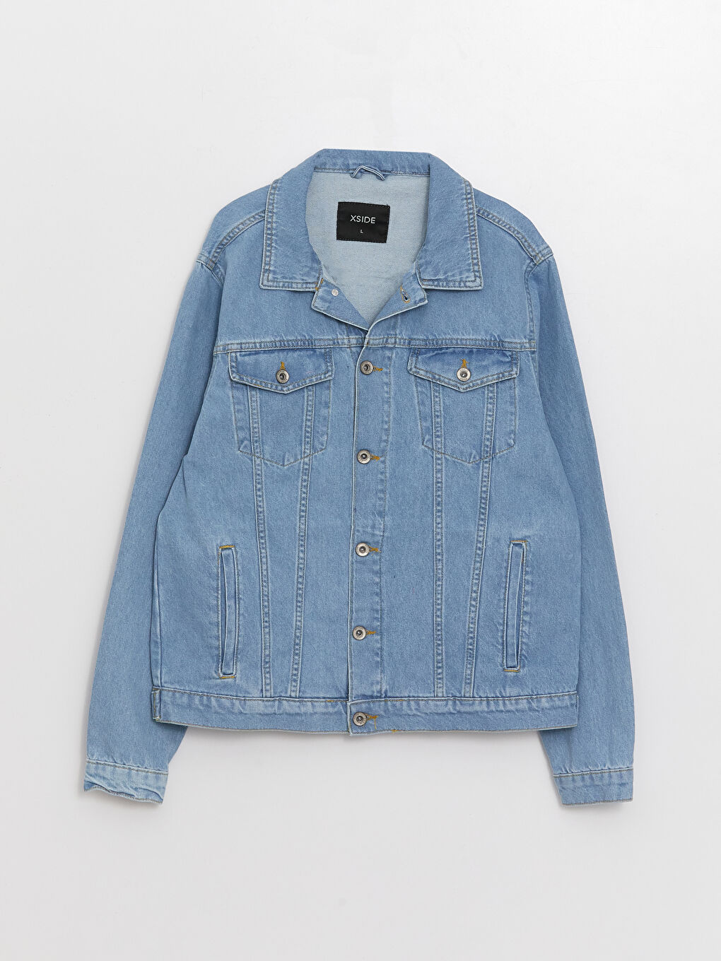 جاكيت جينز رجالي بقصة عادية-5