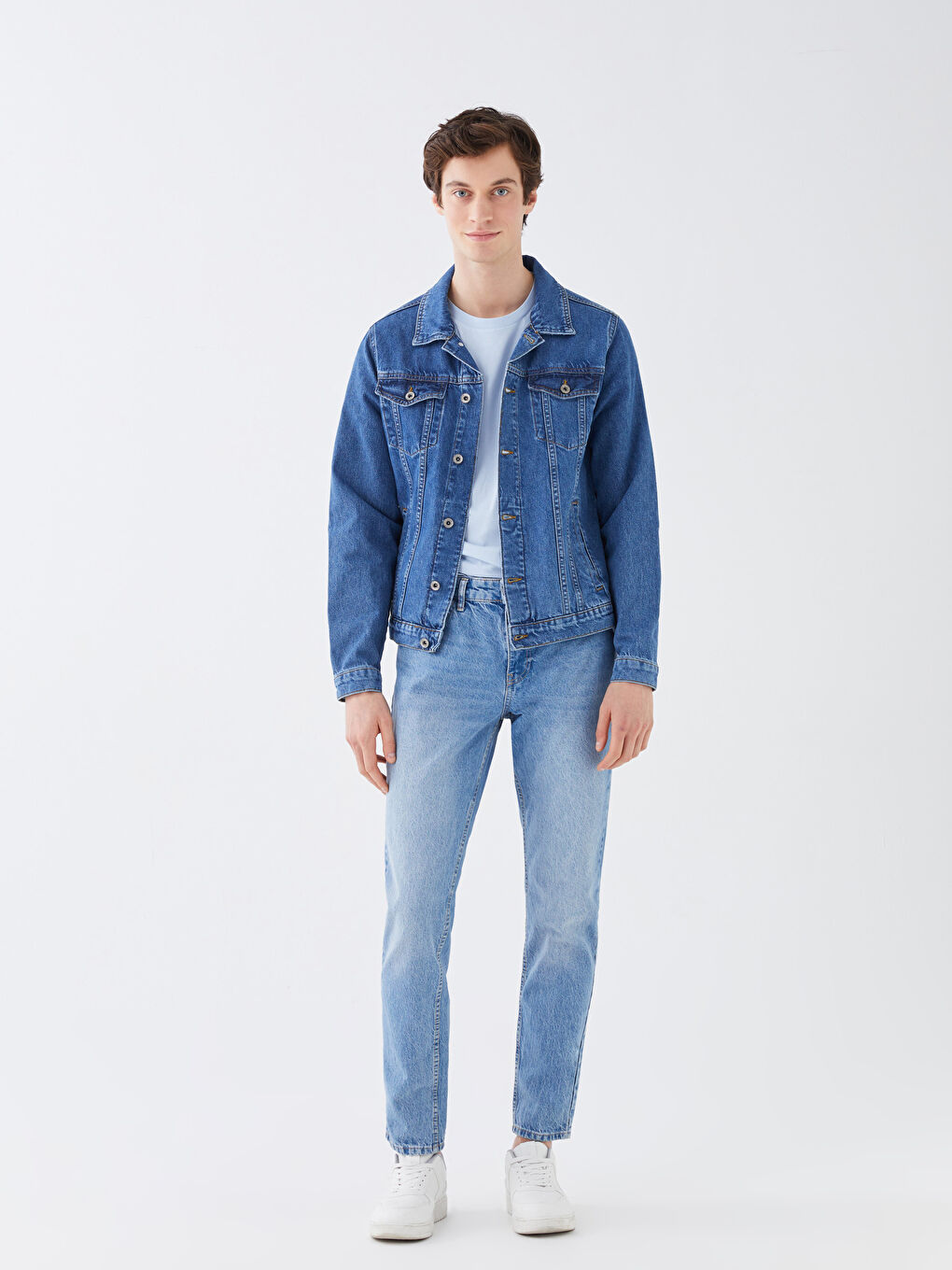 XSIDE Mavi Standart Kalıp Erkek Jean Ceket - 3