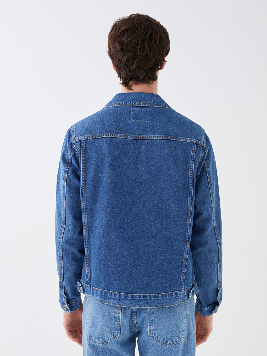 XSIDE Mavi Standart Kalıp Erkek Jean Ceket - 5