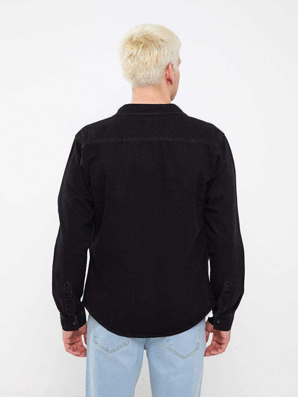 XSIDE Regular Fit Long Sleeve Men's Denim Shirt -S3DJ46Z8-DJS