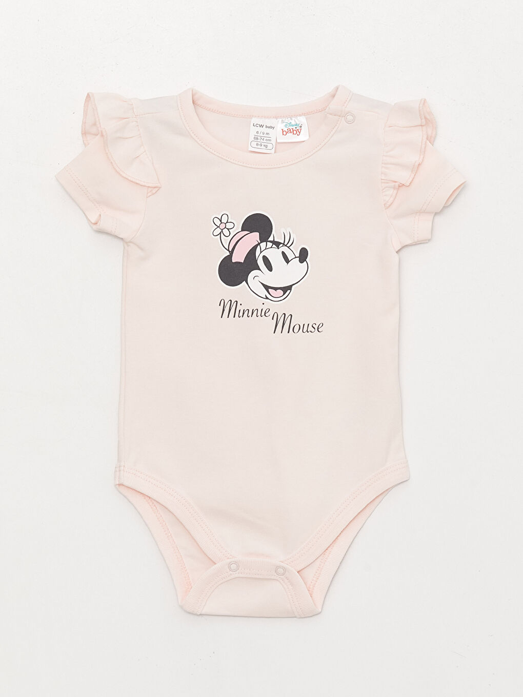 Minnie Mouse Printed Baby Girl Snap fastener Body and Leggings 2-Pack Set-1