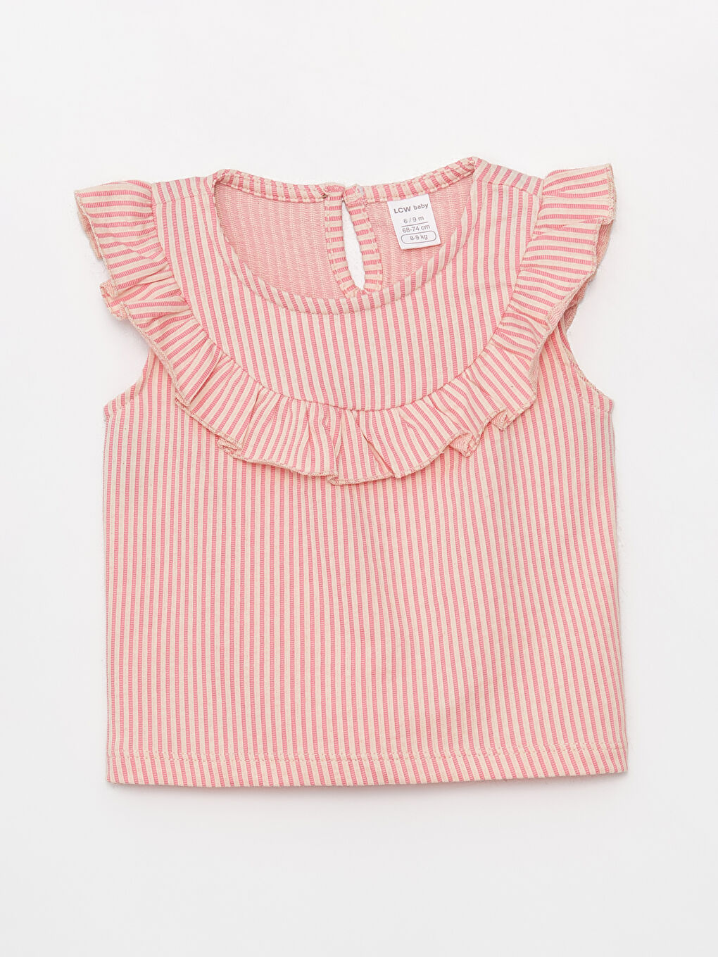 LCW baby Crew Neck Striped Baby Girl Blouse and Shorts 2-Pack Set -S3DJ52Z1-LHK