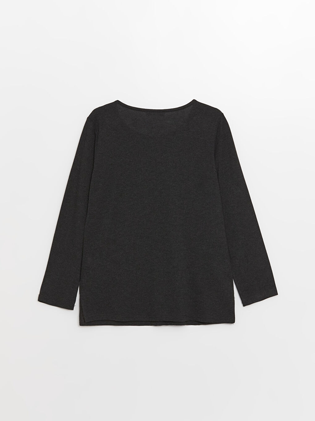 Antrasit Kadın Bağlamalı Yaka Nakışlı Uzun Kollu Bluz-5