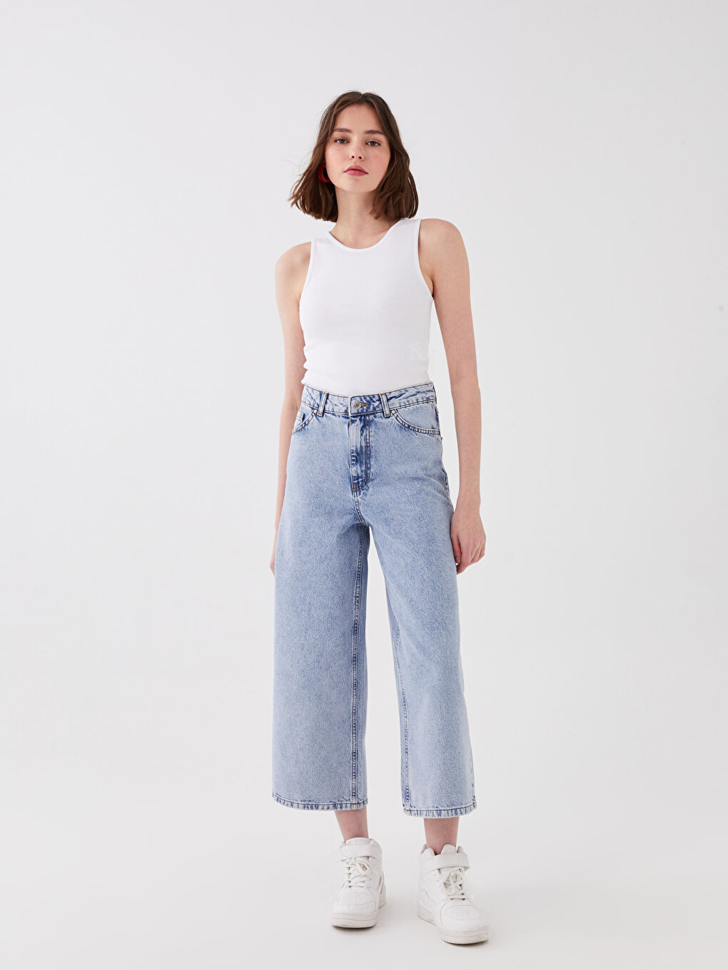 【COSYHARU】Summer semi-wide denim pants ボトムス – cosyharu