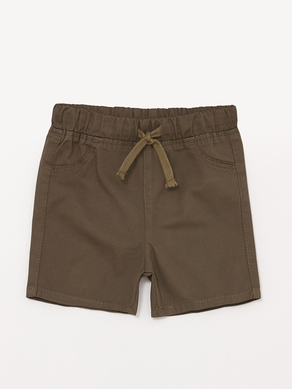 Haki Beli Lastikli Basic Erkek Bebek Şort