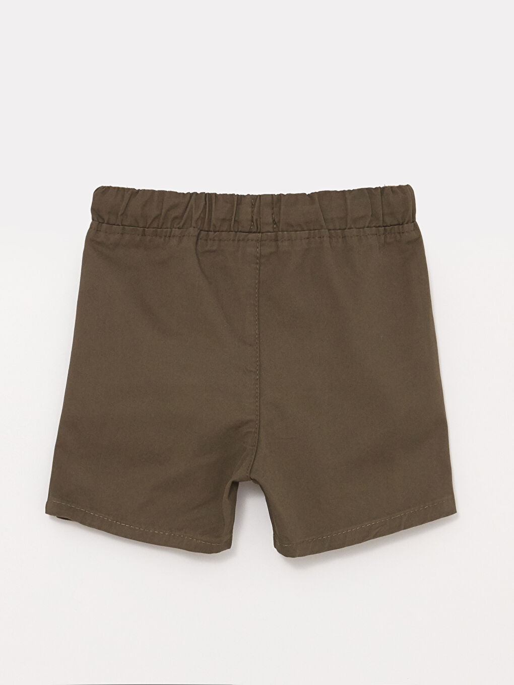 Haki Beli Lastikli Basic Erkek Bebek Şort-1