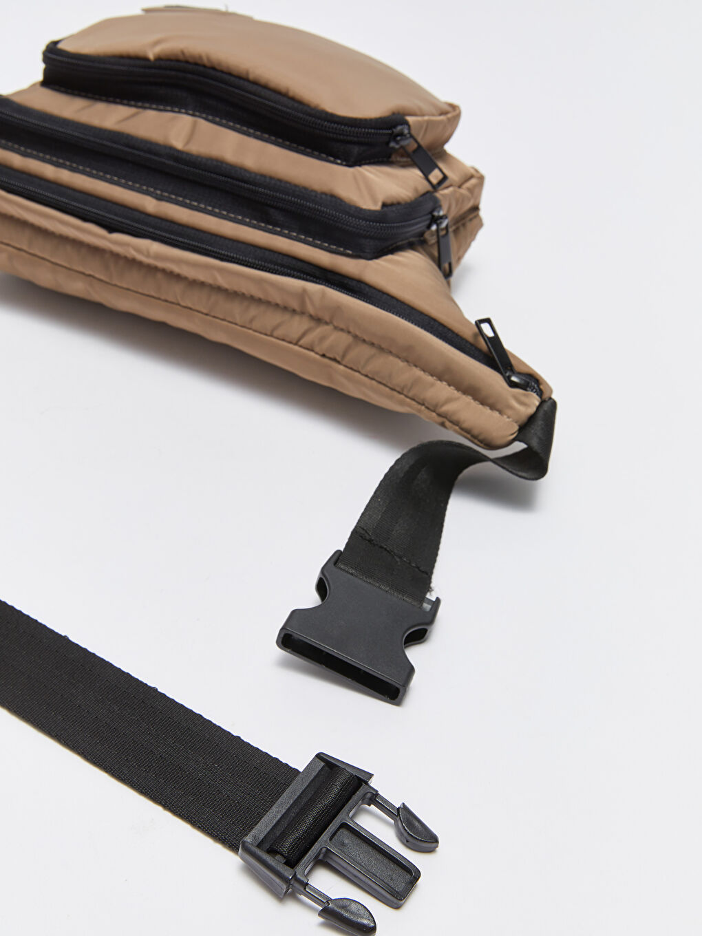 Bej Baskılı Erkek Bel Çantası-4
