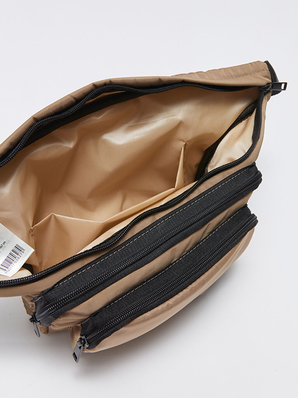 Bej Baskılı Erkek Bel Çantası-5