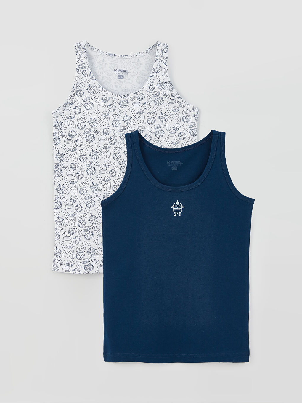 ياقة دائرية مطبوع فيست رياضي أولاد - مجموعتين