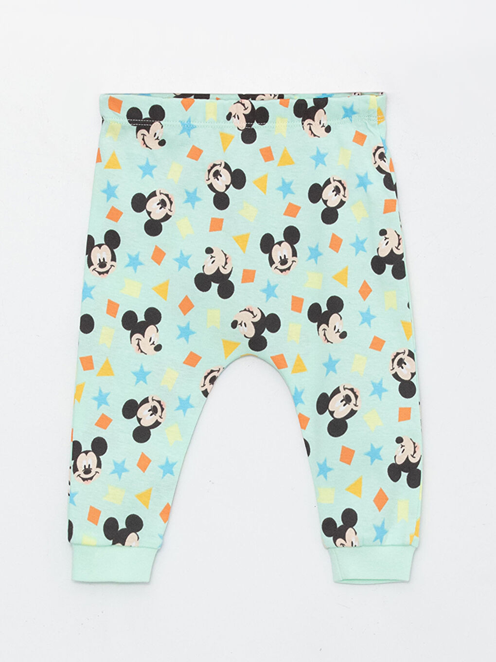 LCW baby Crew Neck Disney Printed Baby Boy Body and Pants With Snaps -S3DK15Z1-FPW