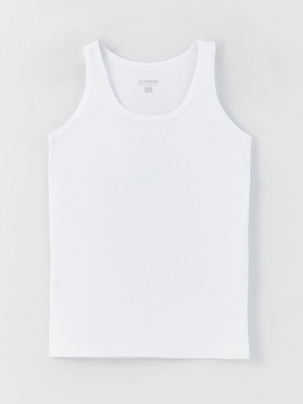 Beyaz Bisiklet Yaka Erkek Çocuk Atlet 2'li-1