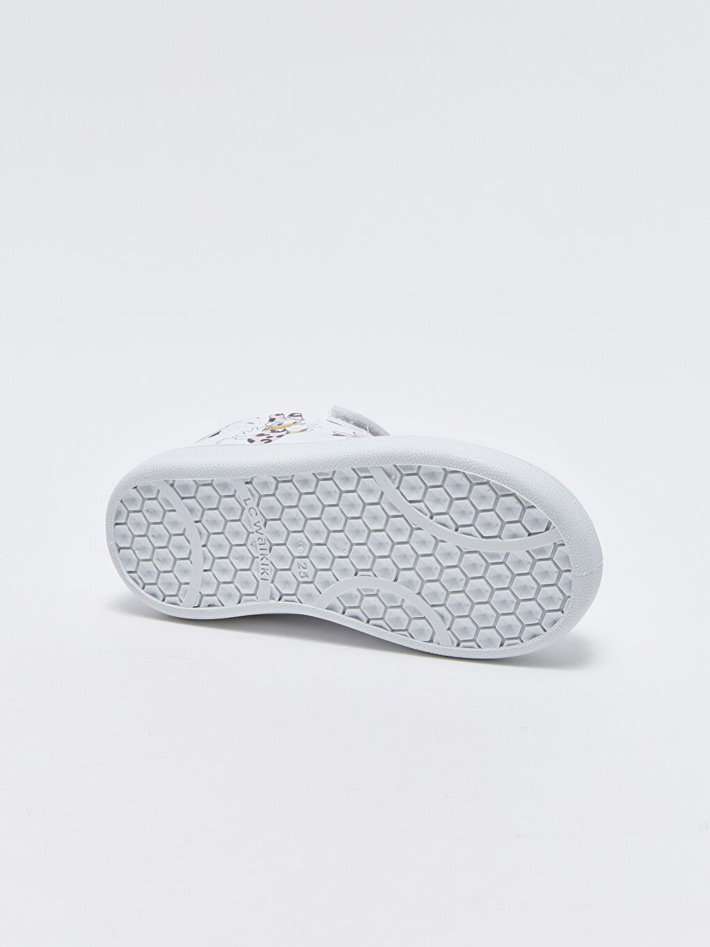 Beyaz Minnie Mouse Lisanslı Bağcıklı Kız Bebek Spor Ayakkabı-4