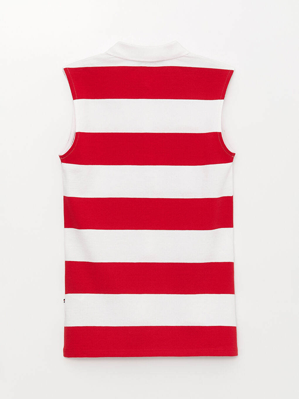 Kırmızı Polo Yaka Renk Bloklu Kadın Atlet-6