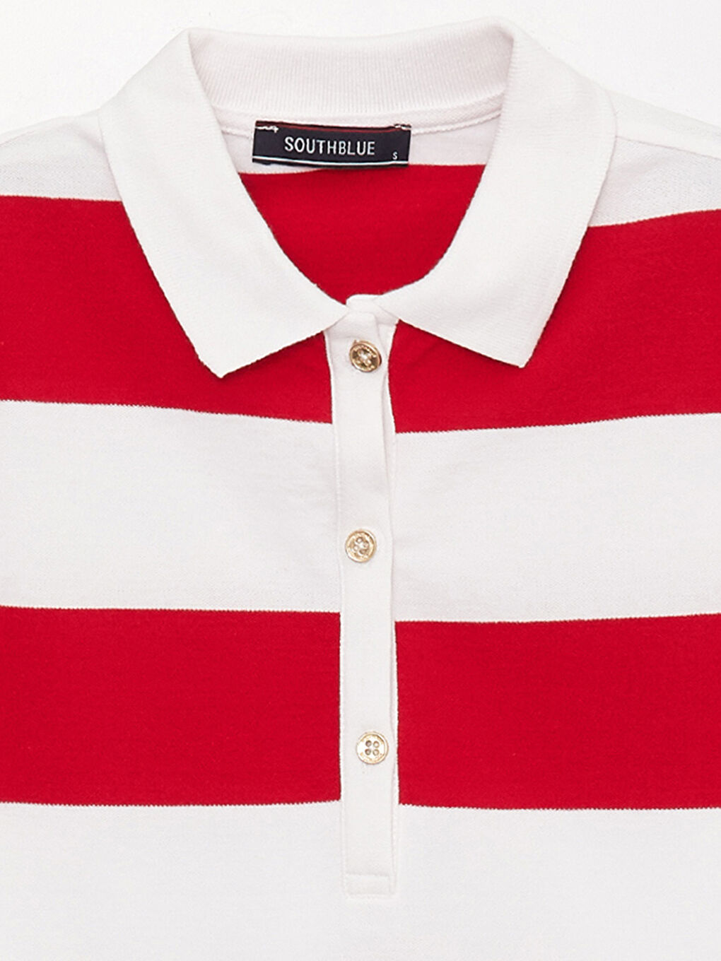 Kırmızı Polo Yaka Renk Bloklu Kadın Atlet-7