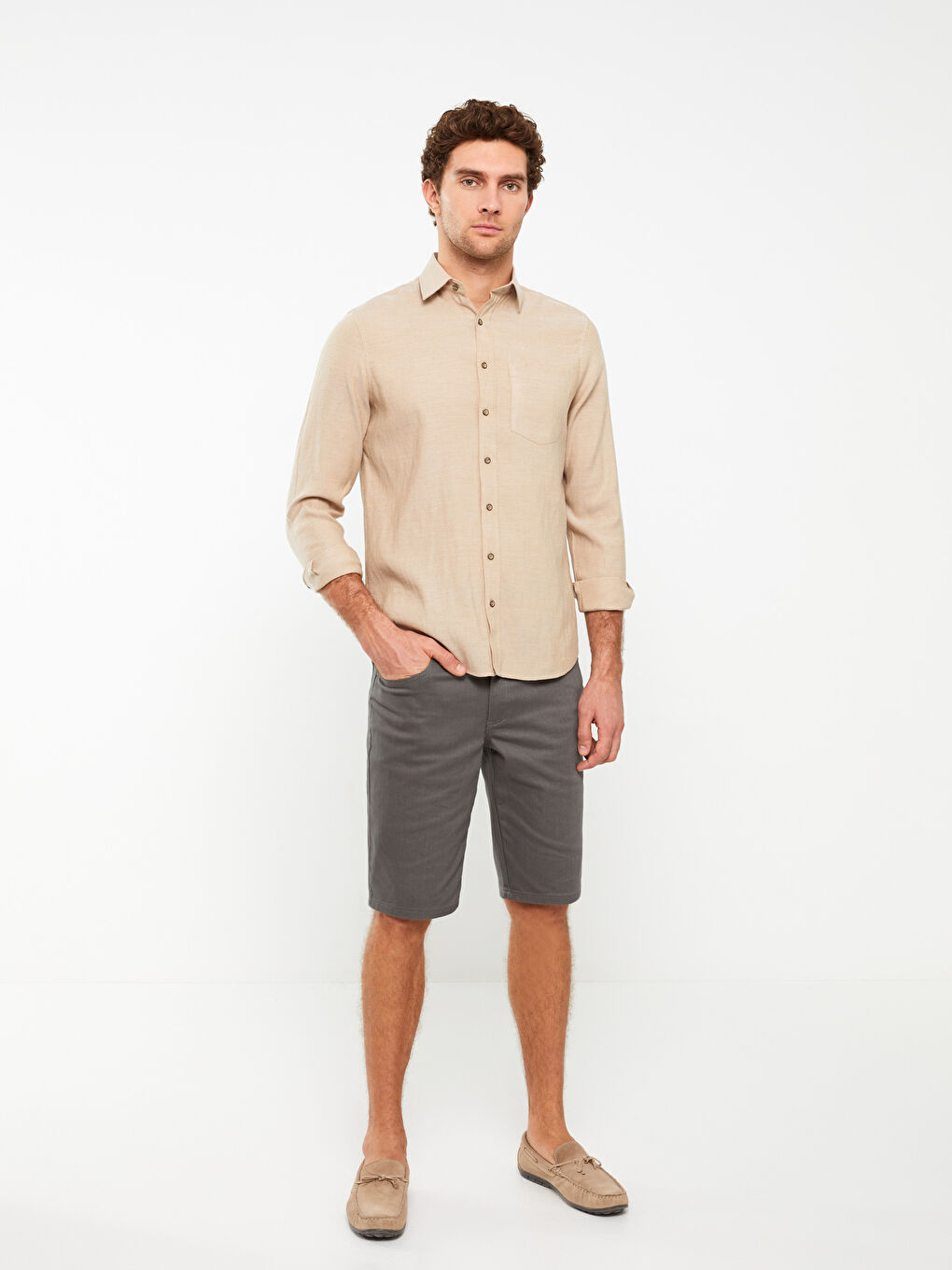 Slim Fit Mens Bermuda Shorts -S3DK34Z8-CS4