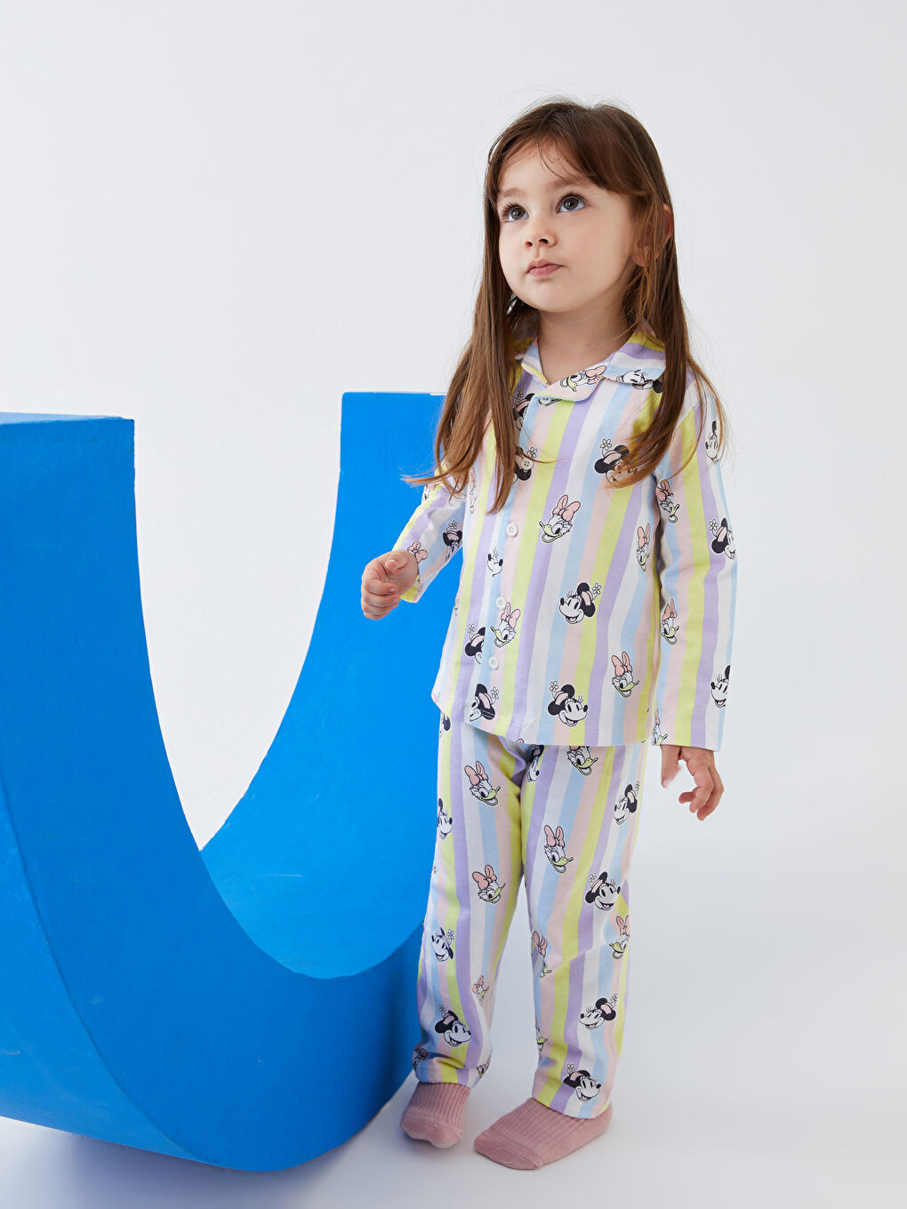 LCW baby Ensemble de pyjama pour Filles Bébé à Col roulé, Manches longues, Imprimé Minnie Mouse -S3DK35Z1-LU7