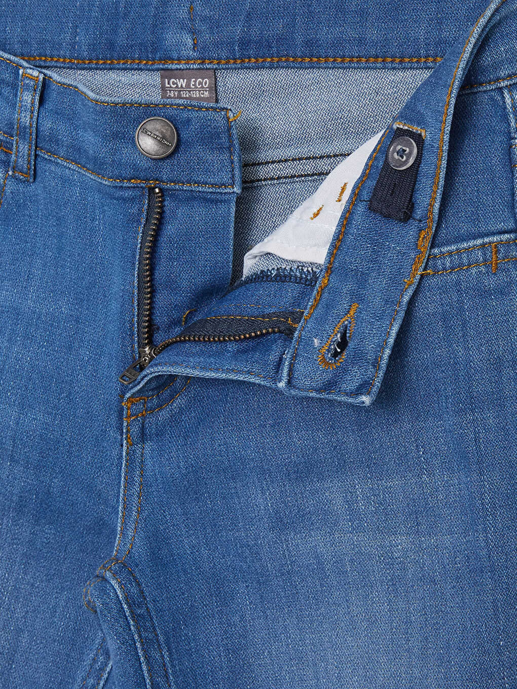 LCW ECO Indigo Beli Ayarlanabilir Lastikli Erkek Çocuk Jean Pantolon - 2