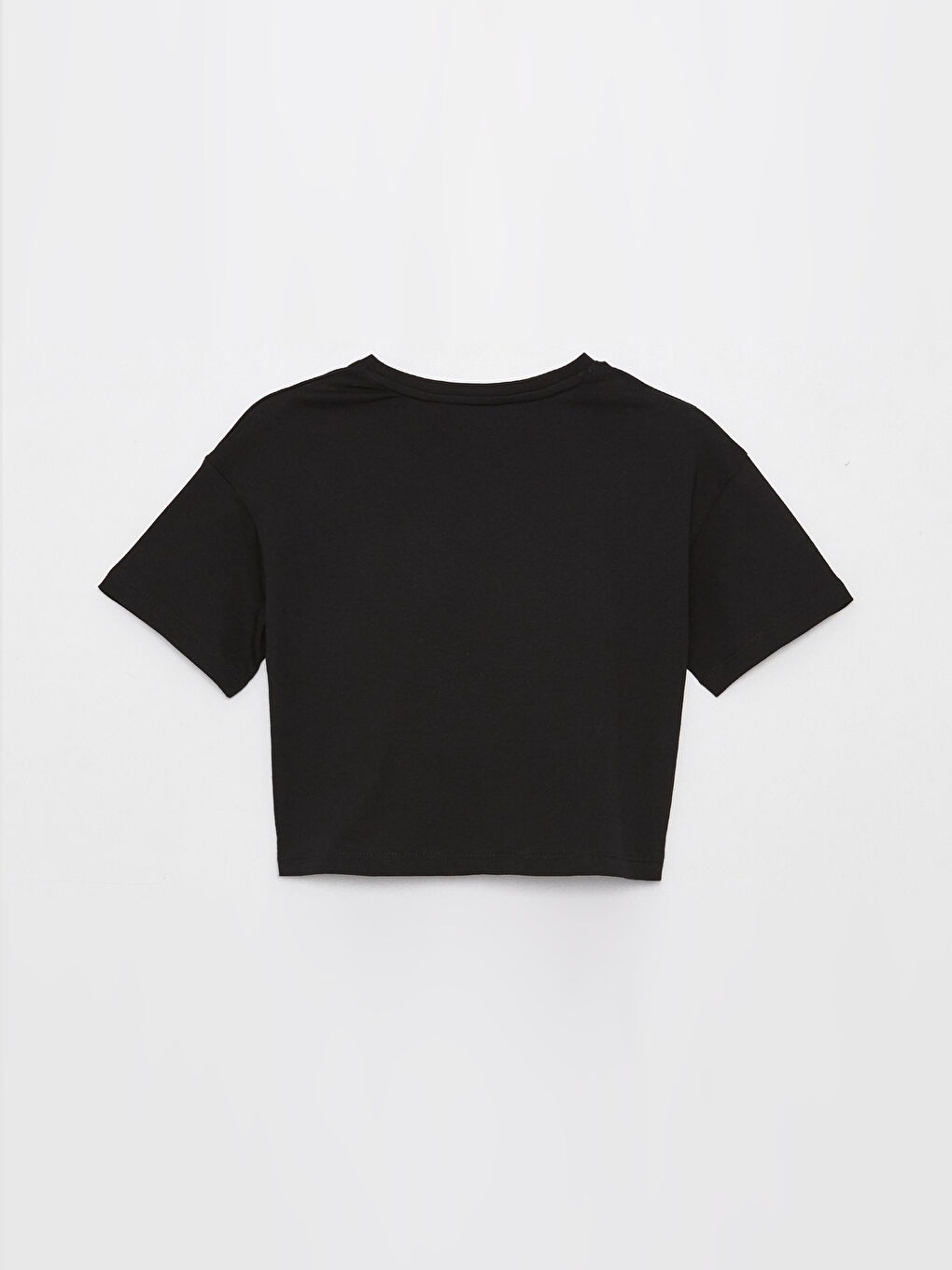 Crew Neck Printed Short Sleeve Girls' T-Shirt-1