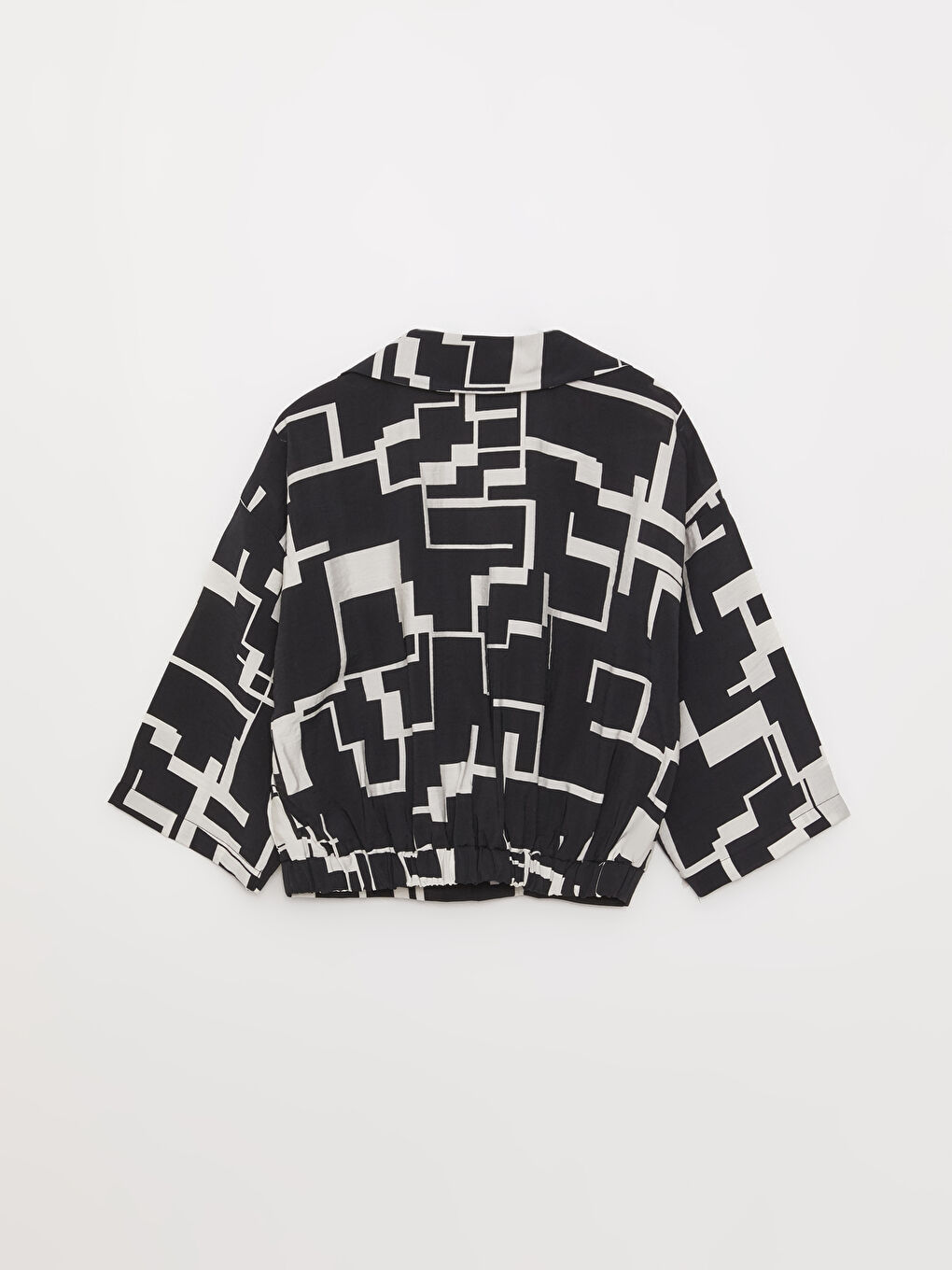 LCW Vision Bluse mit Kragenhals und Muster für Damen -S3DK64Z8-LQJ