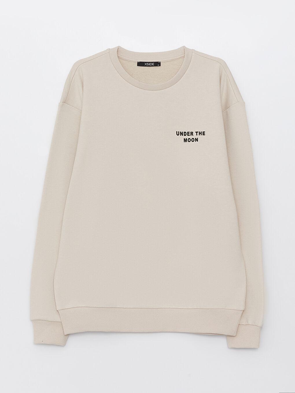 ерлерге арналған оверсайз дөңгелек жағалы ұзын жең принтті свитшот-5