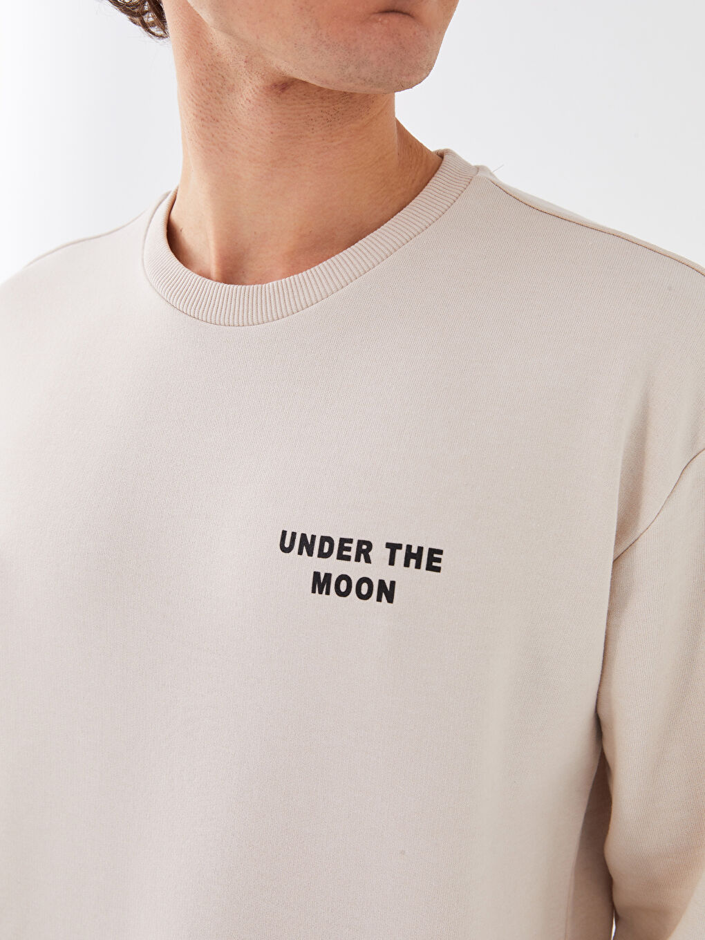 ерлерге арналған оверсайз дөңгелек жағалы ұзын жең принтті свитшот-2