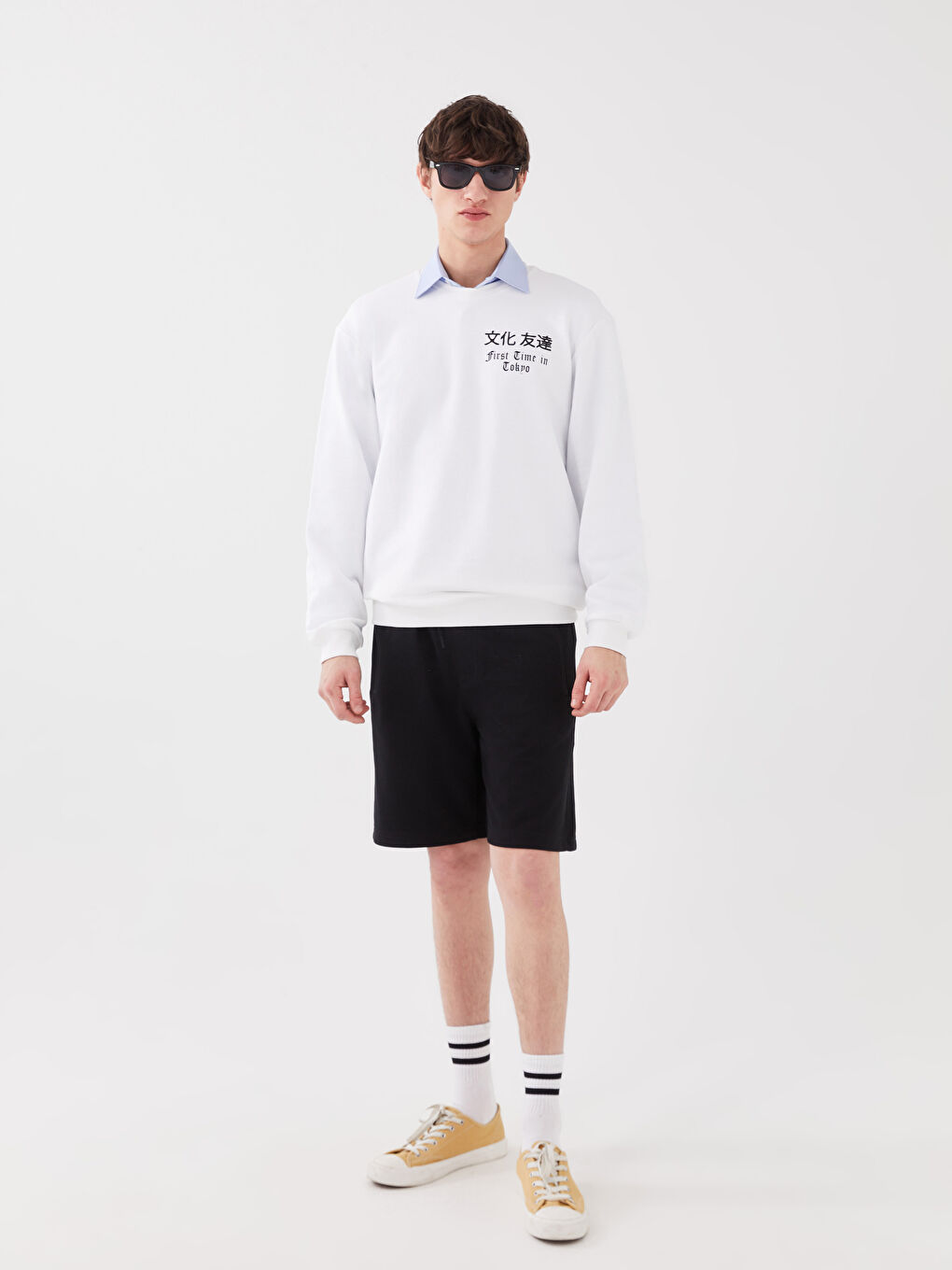 XSIDE Bisiklet Yaka Uzun Kollu Baskılı Erkek Sweatshirt -S3DL00Z8-R5B