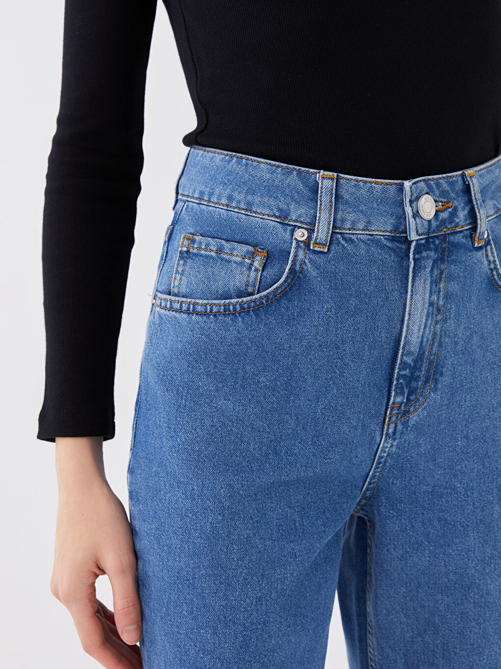 Women's Standard Fit Regular Denim Trousers -S3DL10Z8-507