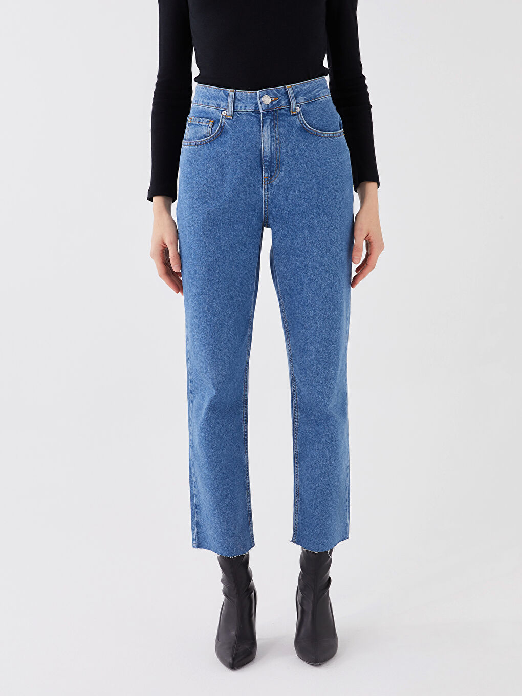 Women's Standard Fit Regular Denim Trousers -S3DL10Z8-507