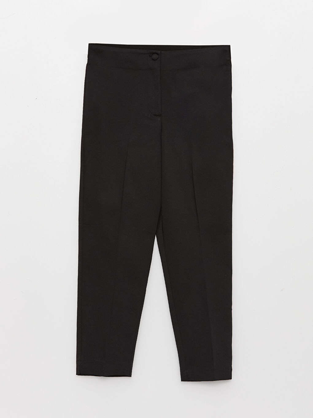 Lacivert Beli Lastikli Dar Fit Kadın Pantolon-4