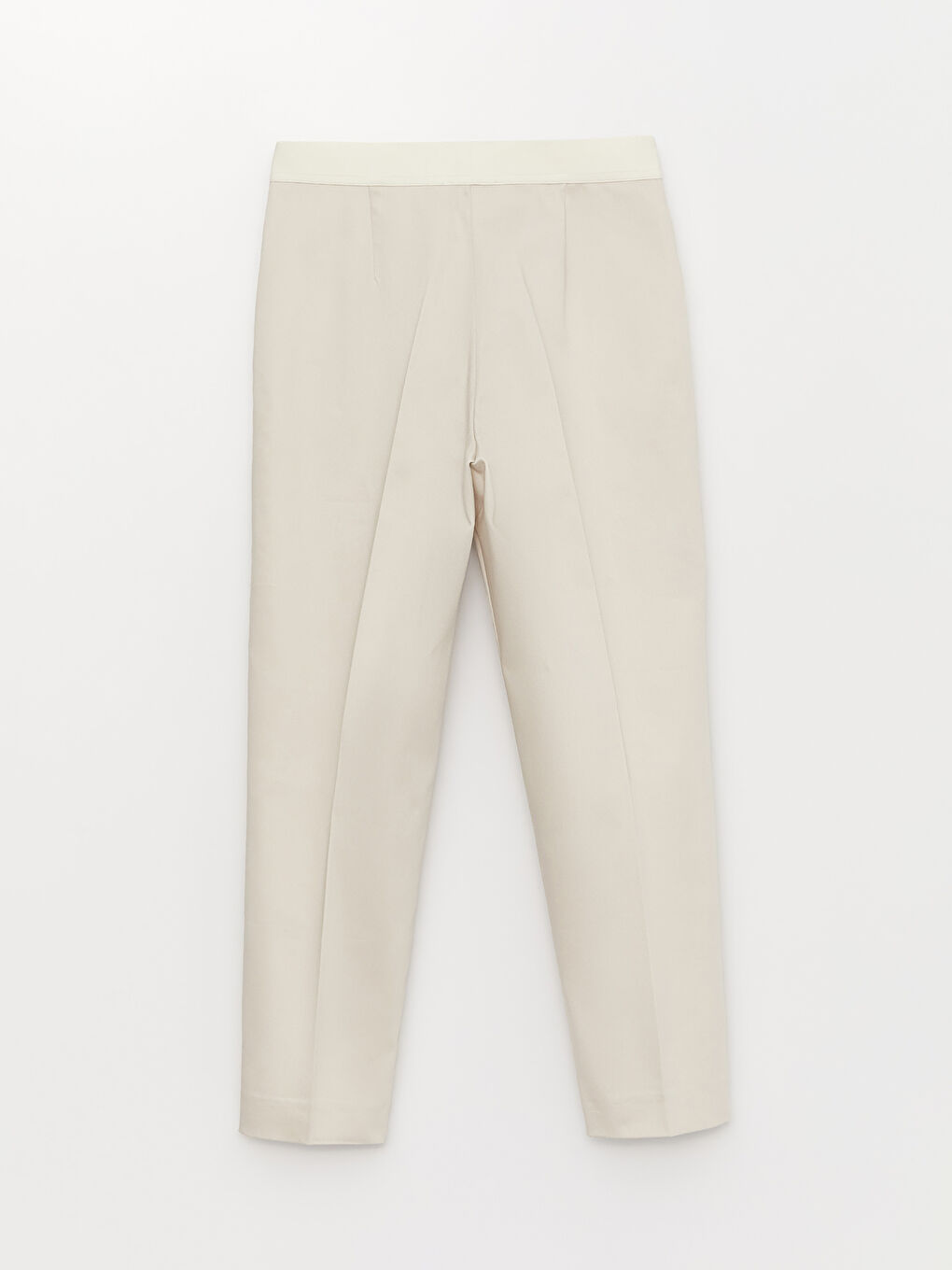 Gri Beli Lastikli Dar Fit Kadın Pantolon-5