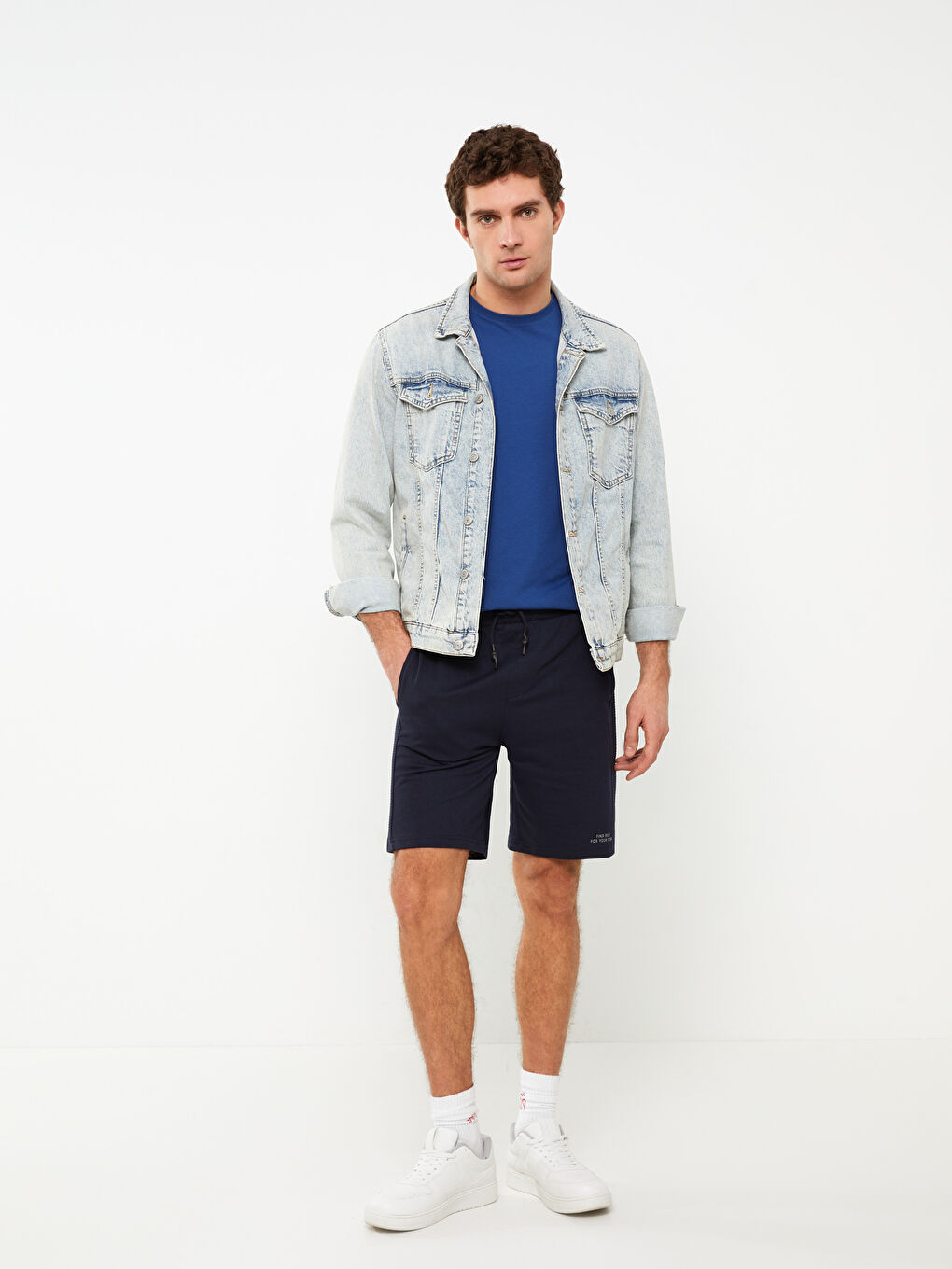 Lacivert Standart Kalıp Erkek Şort