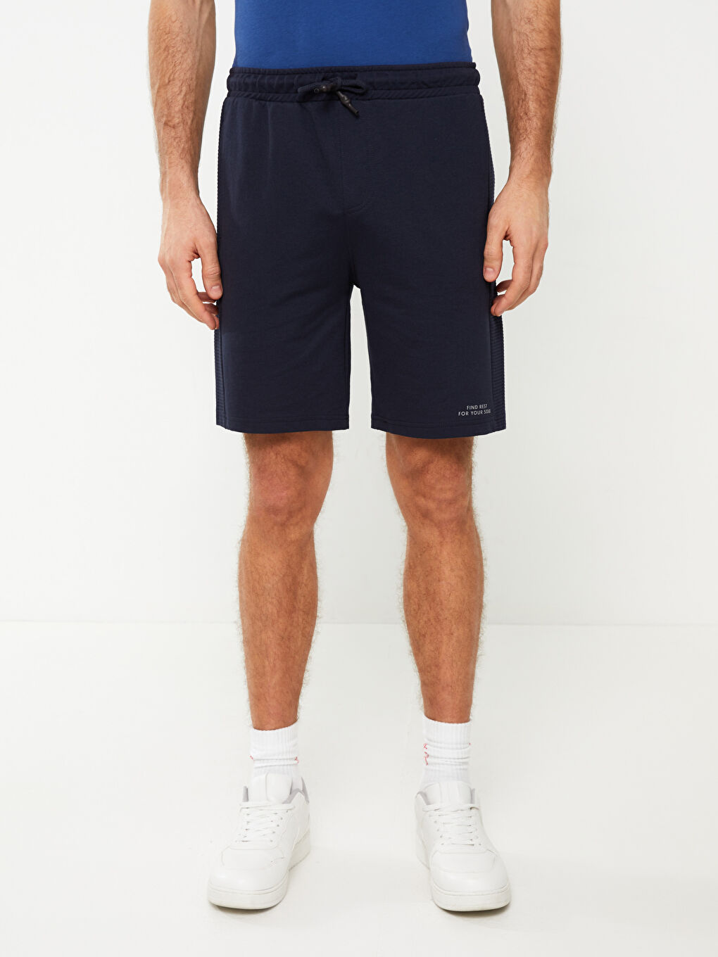 Lacivert Standart Kalıp Erkek Şort-3