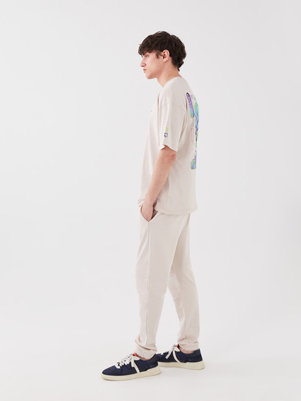 Bej Slim Fit Erkek Jogger Eşofman Altı