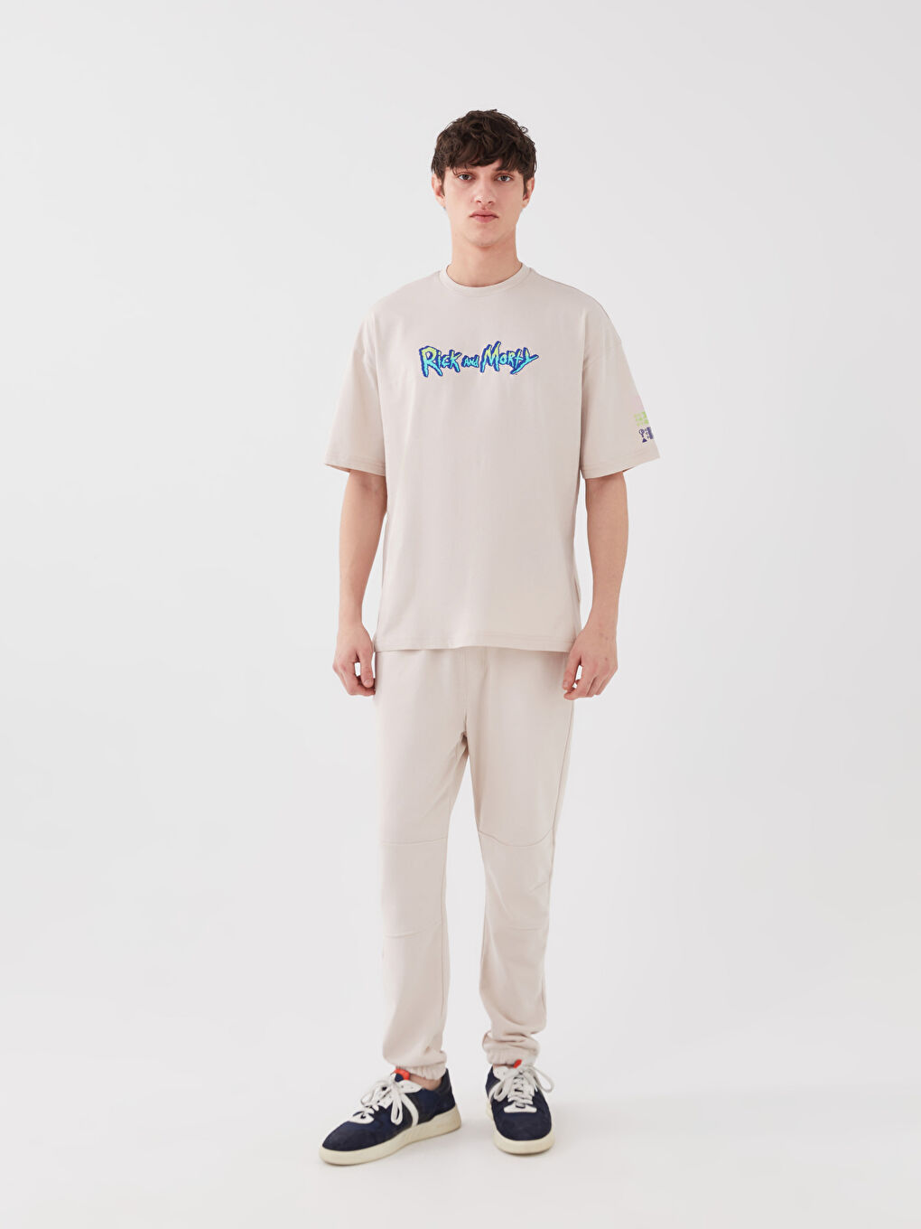 Bej Slim Fit Erkek Jogger Eşofman Altı-1