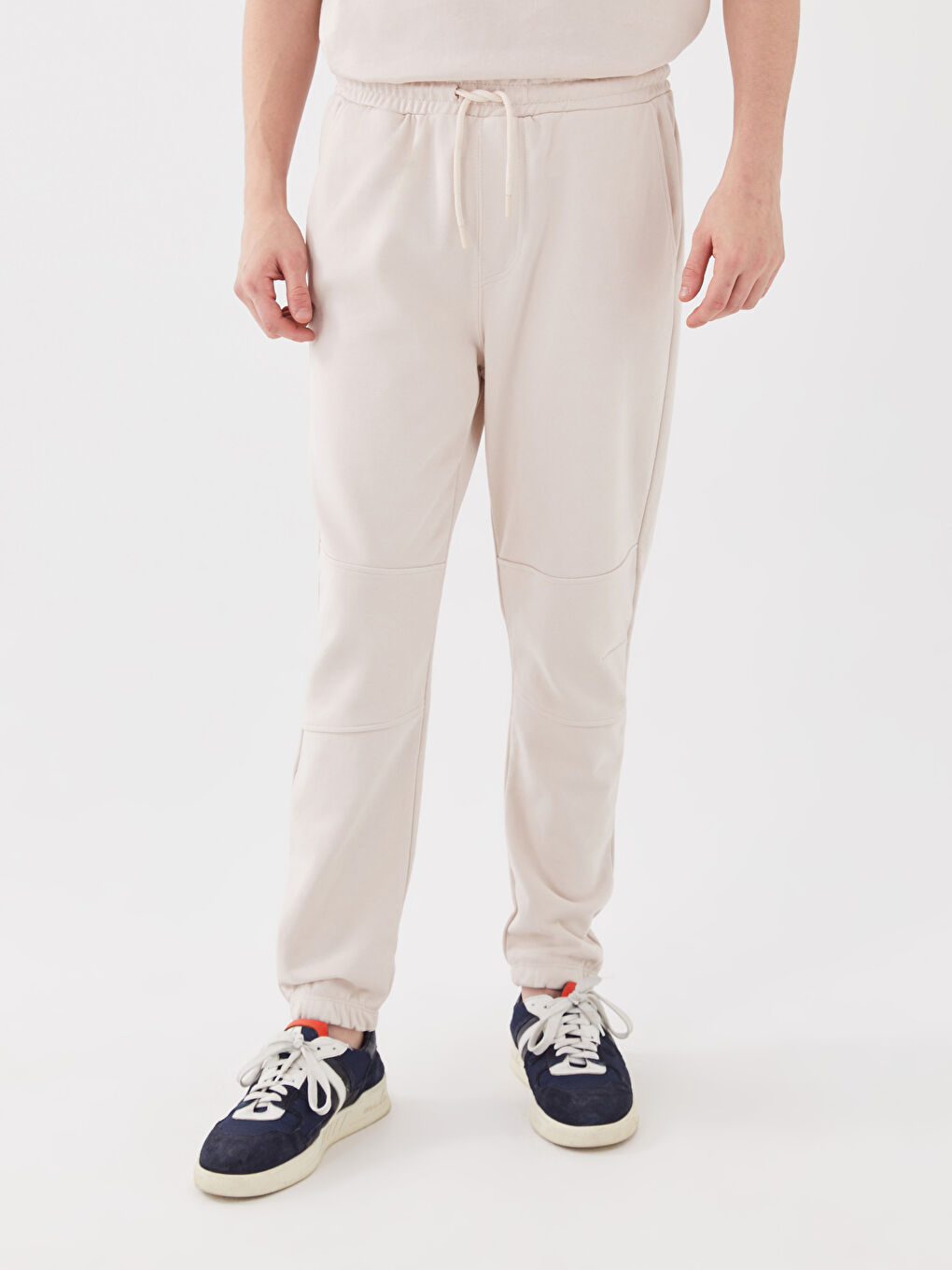 Bej Slim Fit Erkek Jogger Eşofman Altı-3