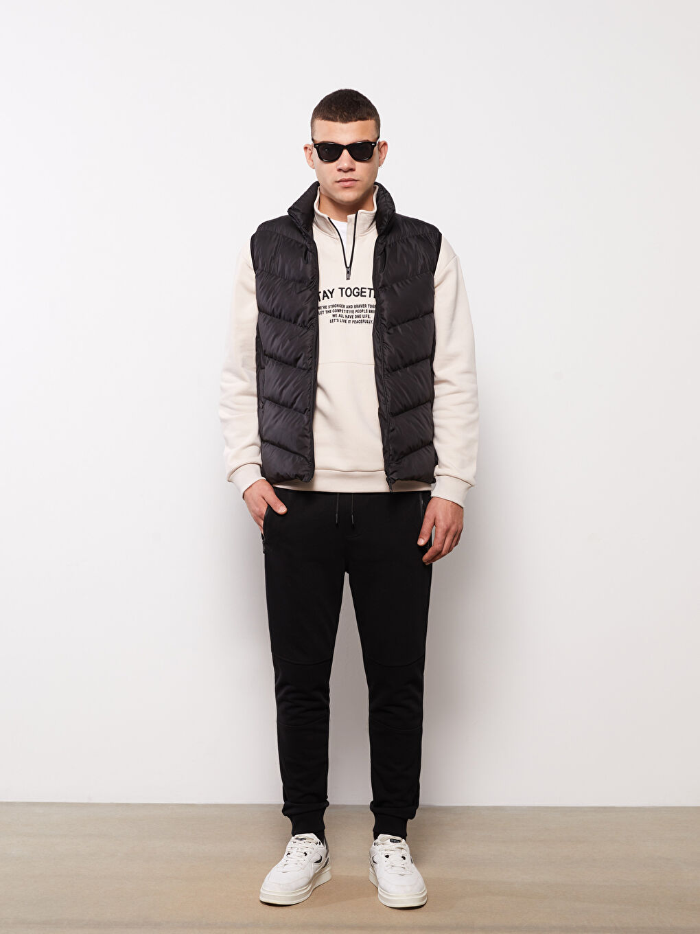 Siyah Standart Kalıp Erkek Jogger Eşofman Altı