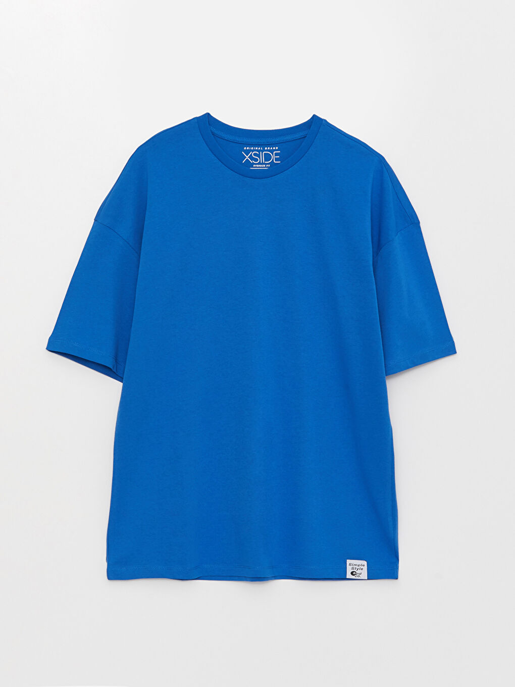 Mavi Bisiklet Yaka Penye Erkek Tişört-4