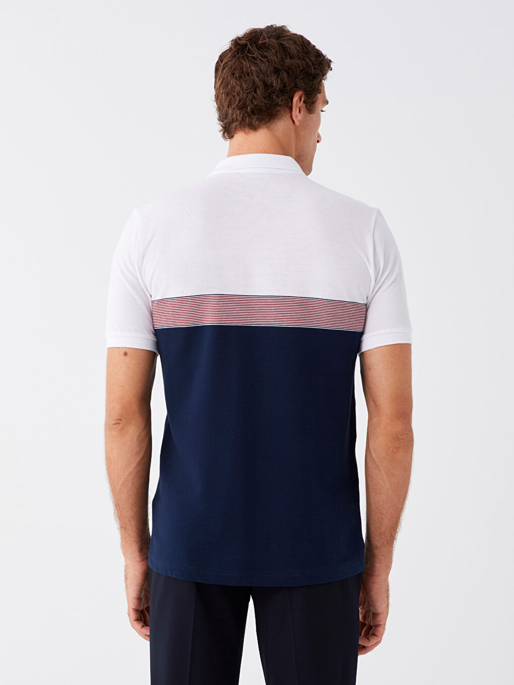 LCWAIKIKI Classic Polo Neck Short Sleeve Color Block Men's T-Shirt -S3DL70Z8-LGS