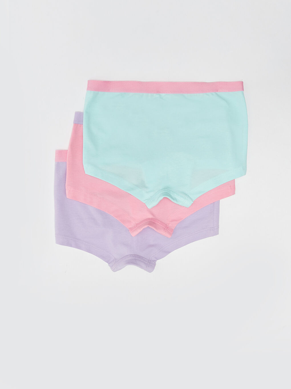 سراويل بوكسر قطن مطبوع للبنات - ٣ قطع-1