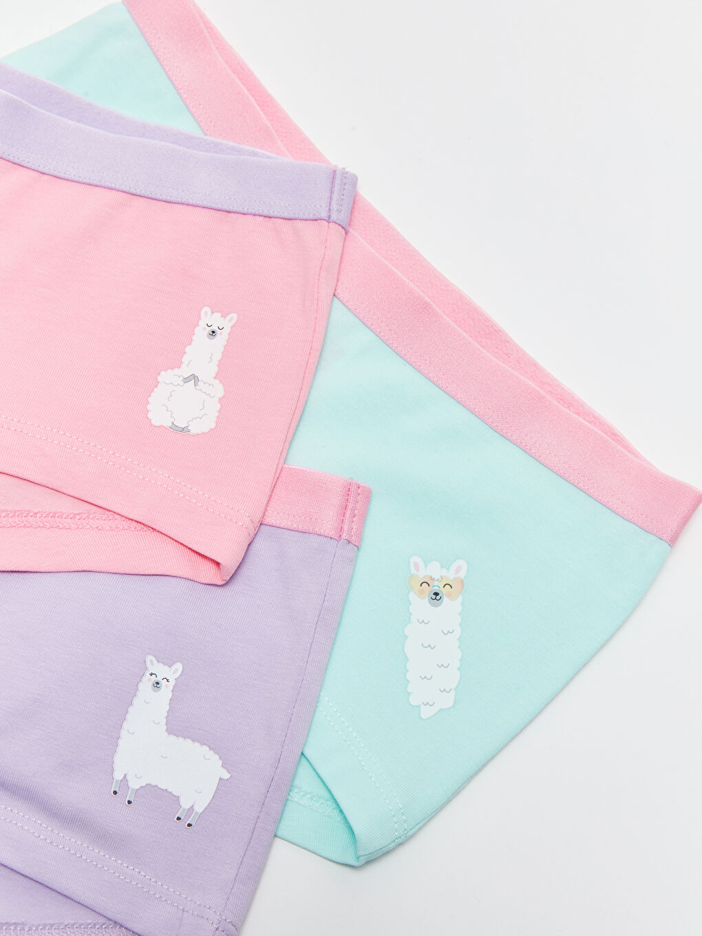 سراويل بوكسر قطن مطبوع للبنات - ٣ قطع-2