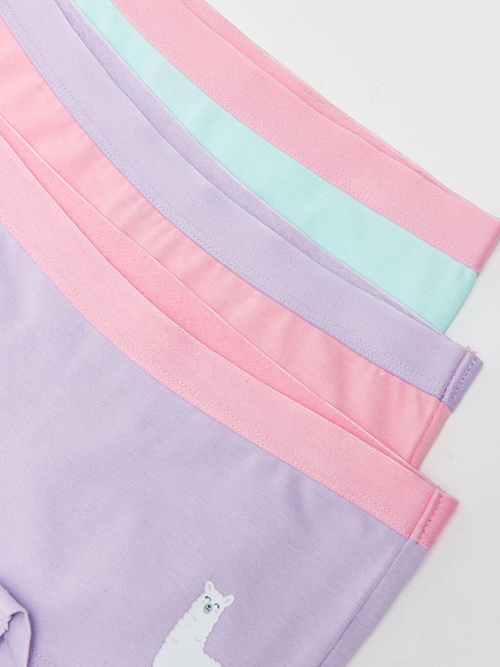 سراويل بوكسر قطن مطبوع للبنات - ٣ قطع-3