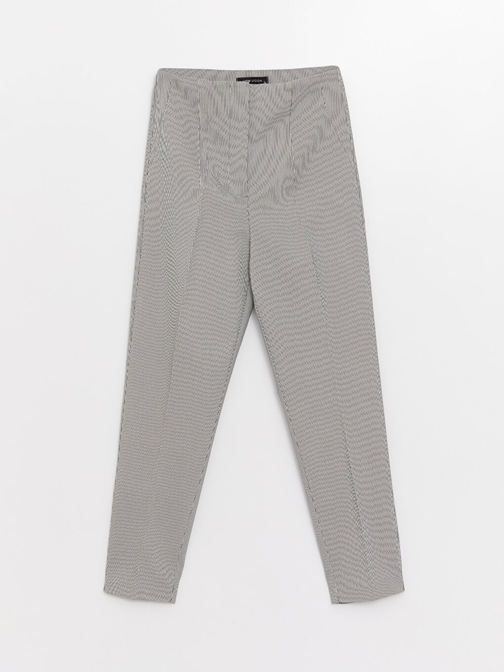 Siyah Yüksek Bel Standart Kalıp Kadın Pantolon-5