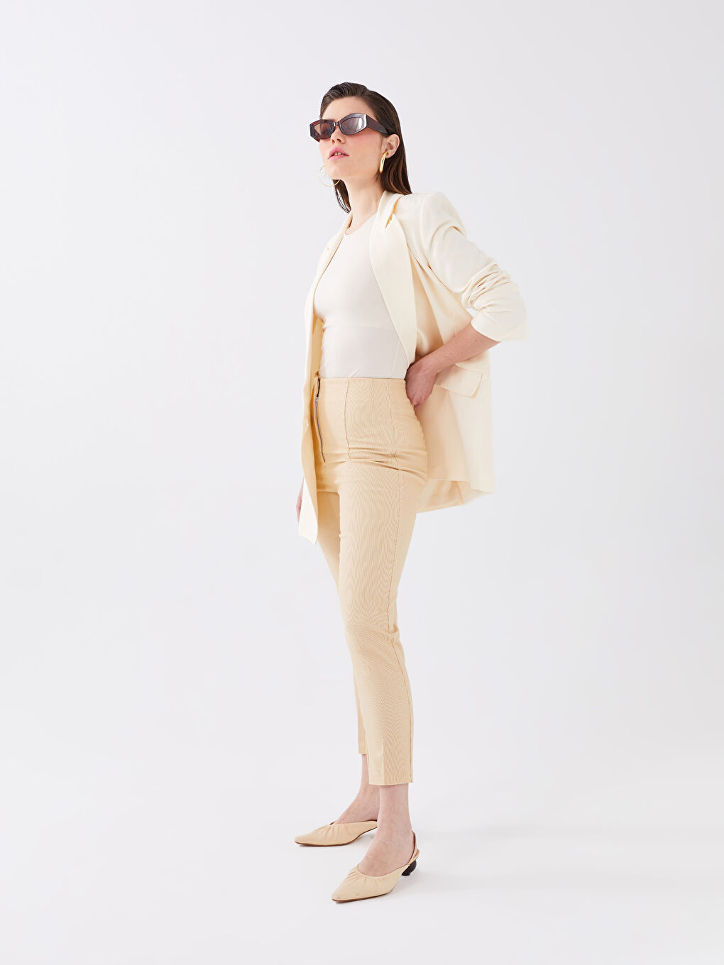 High Waist Standard Fit Women Trousers-1