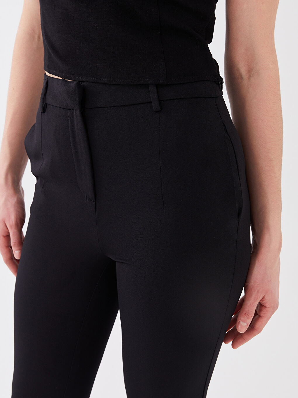 LCW Vision Women's Extra Slim Fit Ankle Length Trousers -S3DL98Z8-CVL
