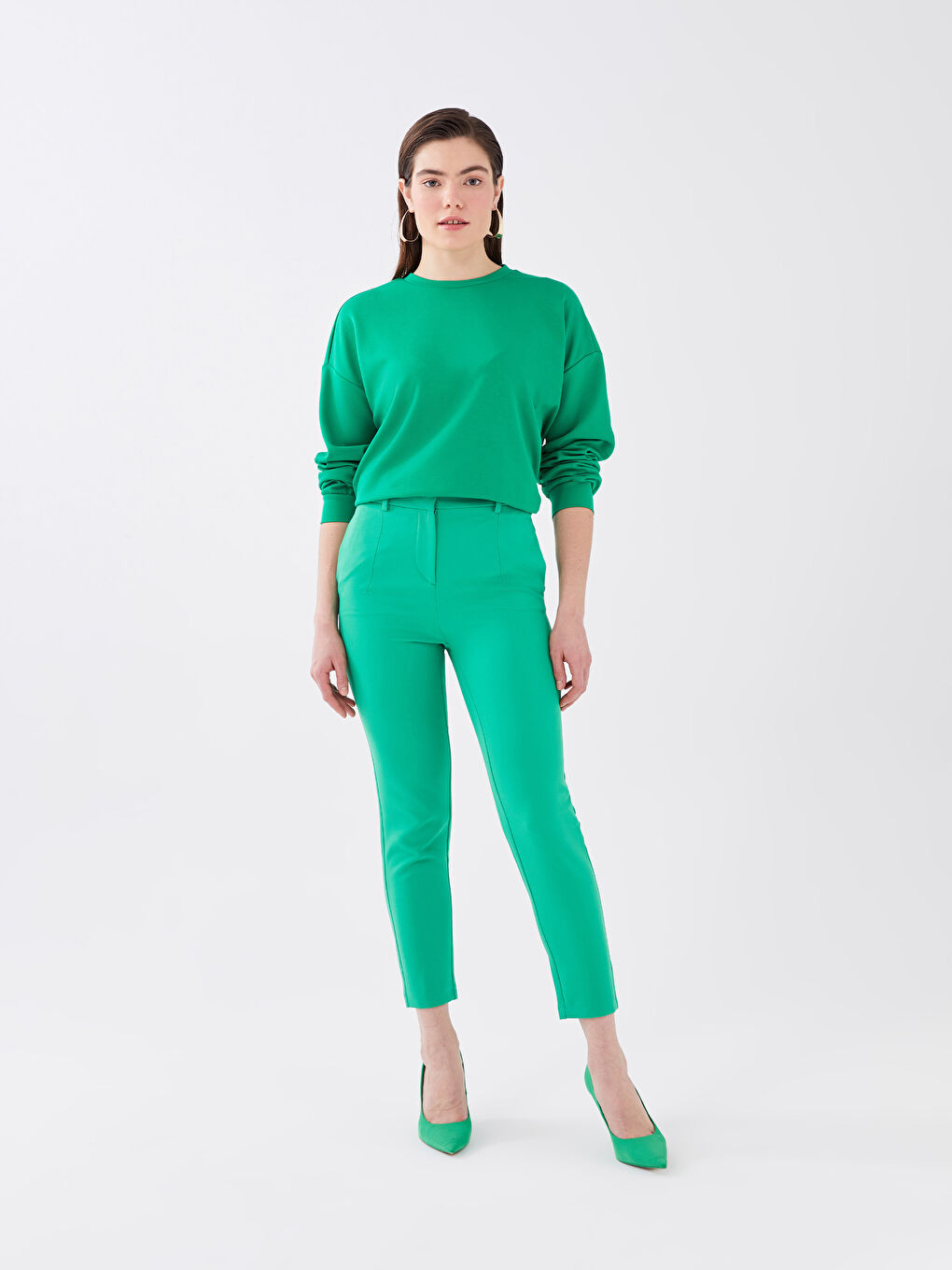 Women's Extra Slim Fit Ankle Length Trousers-1