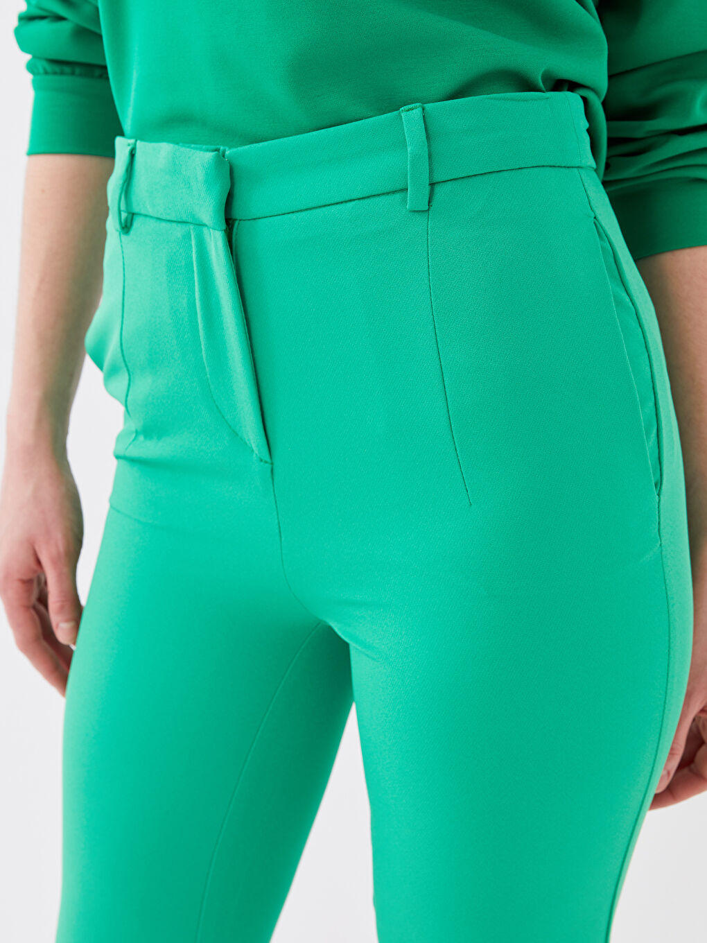 Women's Extra Slim Fit Ankle Length Trousers-2