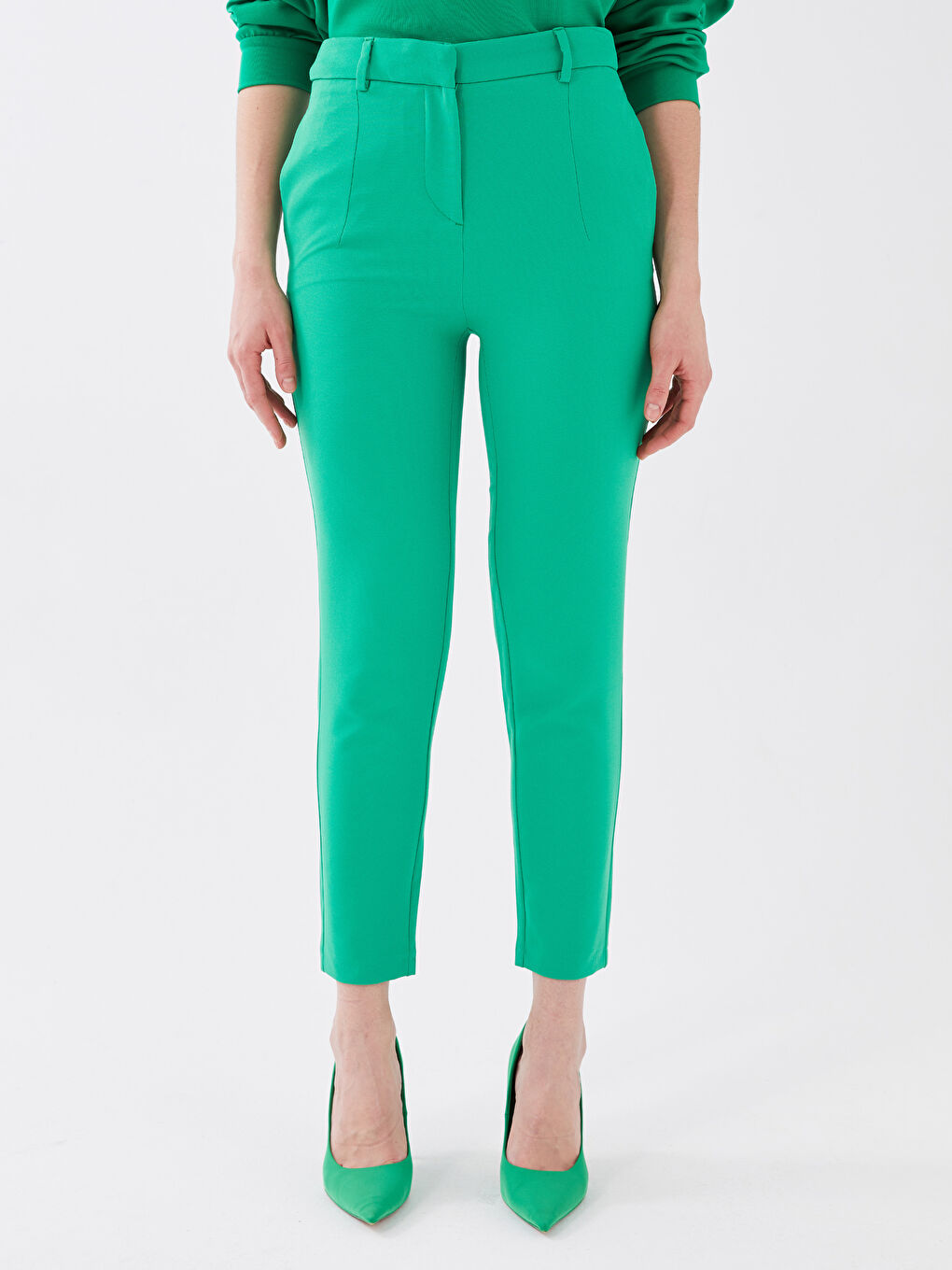 Women's Extra Slim Fit Ankle Length Trousers-3